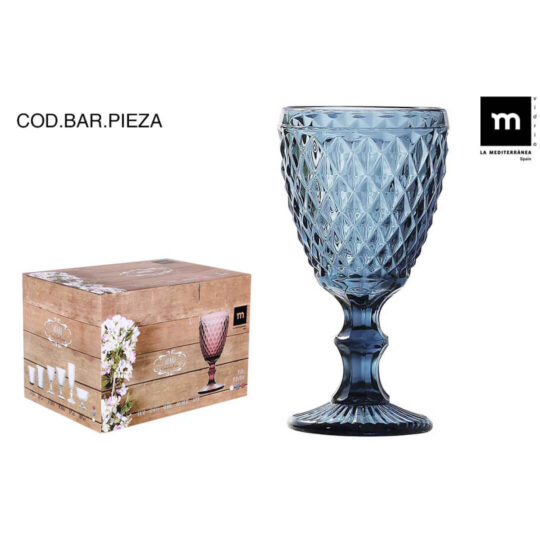 Copa labrada Sidari azul 35cl 6uds