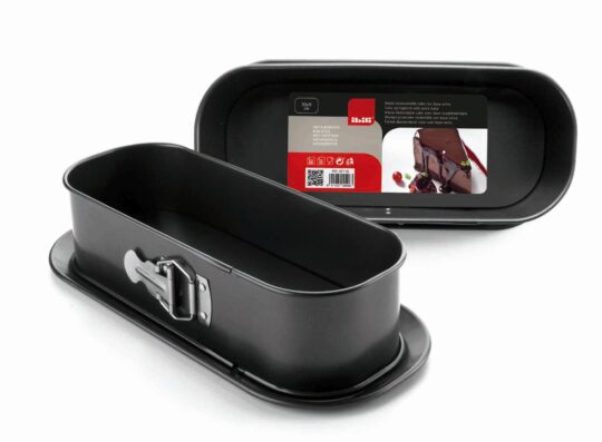 Molde desmontable oval cake negro 30x11