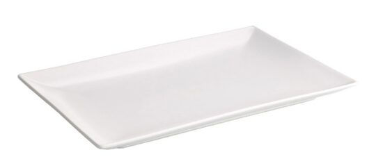 Fuente rectangular Stonware blanca 30x20