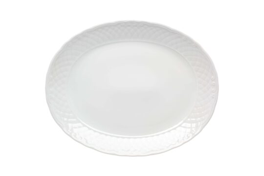 Fuente oval Escorial blanca 29cm