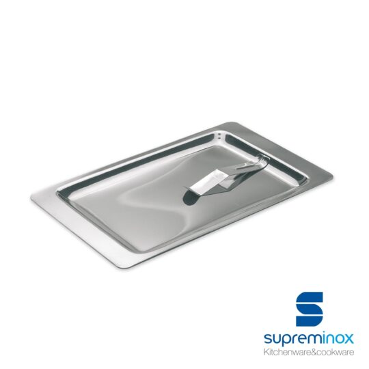 Bandeja cambio inox rectangular c/pinza