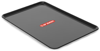 Bandeja expositora plastico negra 28x20x1,5