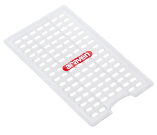 Caja alimentacion plastico apilable bl.rejilla 50L