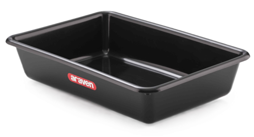 Cubeta alimentacion plastico negra 10L 54x38z8