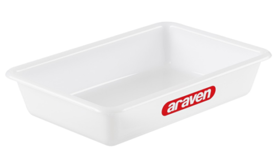 Cubeta alimentacion plastico blanca 2L 30x20x6