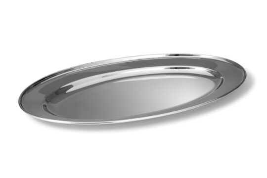 Fuente oval inox 25cm