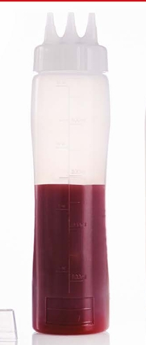 Bote salsa plastico transparente 3/p 500