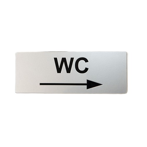 Placa aviso WC metacrilato