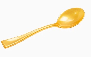 Cucharilla plastico mini CT oro 50uds