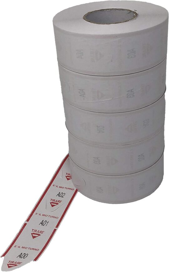 Rollo papel numero SuTurno 5uds