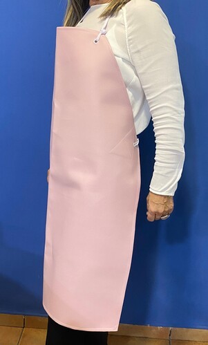 Mandil plastico extra rosa 70x90