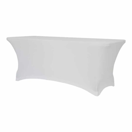 Funda mesa catering blanca 180x75