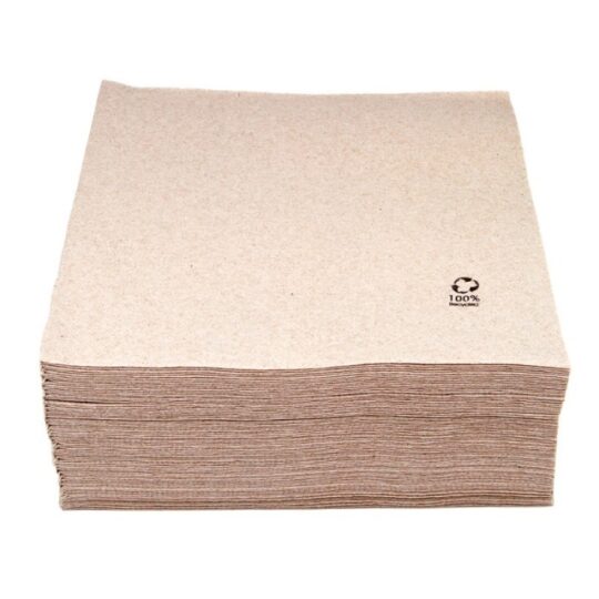 Servilleta papel 40x40cm PP nature 50uds