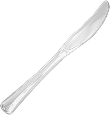 Cuchillo plastico transparente 50 ud.