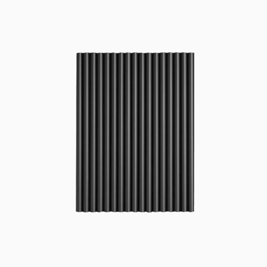 Cañita coctel negra 7 mm 18 cm. 50 ud