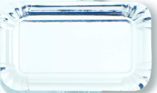 Bandeja carton pasteleria plata 16x22 nº5 100uds
