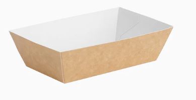 Barqueta carton kraft 250 9,5x6,5 100uds