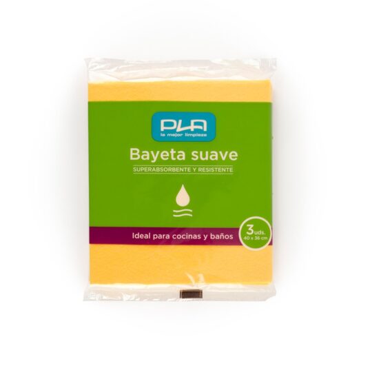 Bayeta limpieza amarilla 36x40 3uds