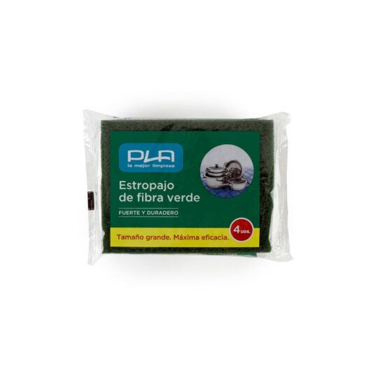 Estropajo fibra verde 4uds