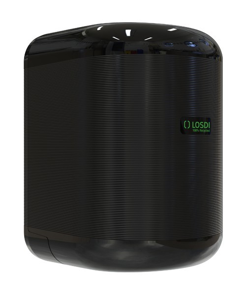 Portarrollo papel chimene ABS negro