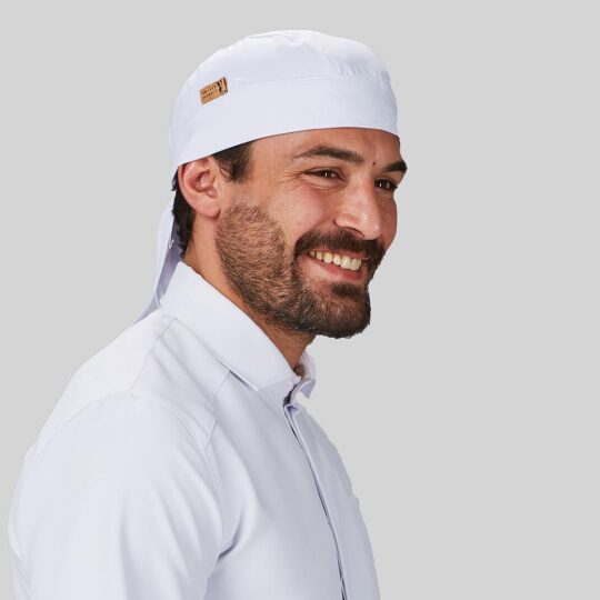 Gorro cocina pirata blanco