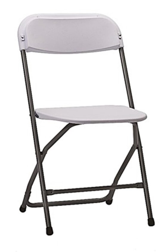 Silla catering plegable blanca