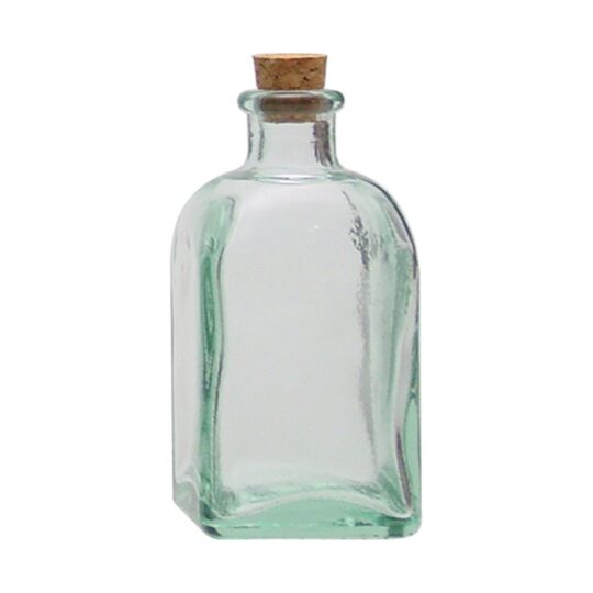 Botella cristal frasca tapón corcho 1 L.